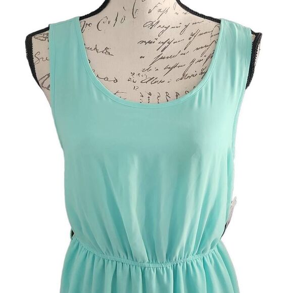 Forever 21 Women's Size Medium Mint Green Sleeveless Hi-Lo Dress - Picture 4 of 8